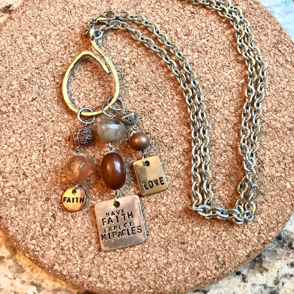 Inspirational Bead and Charm Necklace